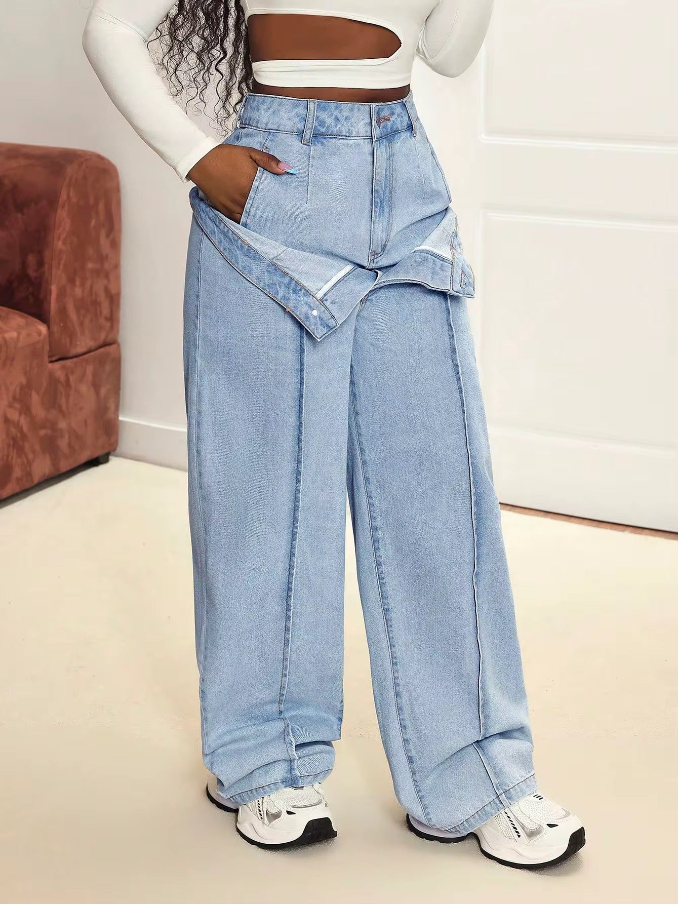 Women's Mid Waist Denim jeans