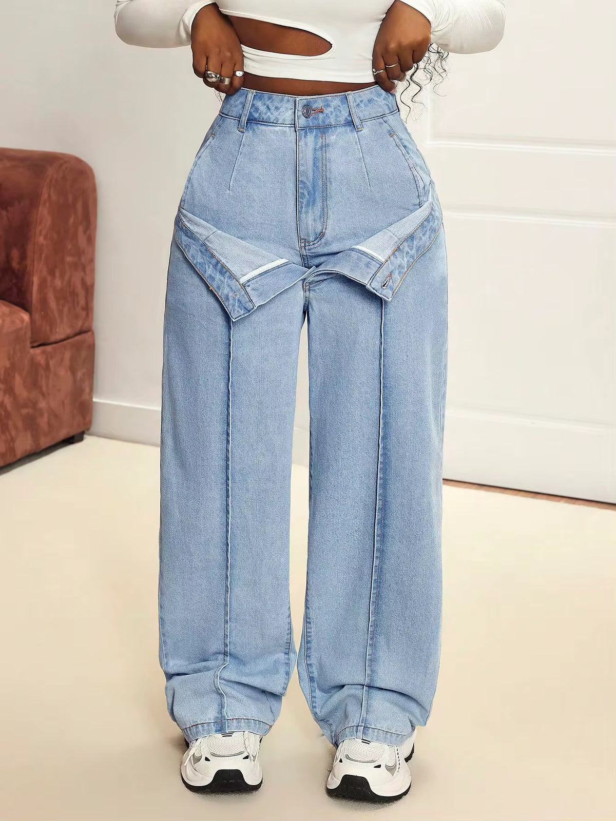 Women's Mid Waist Denim jeans