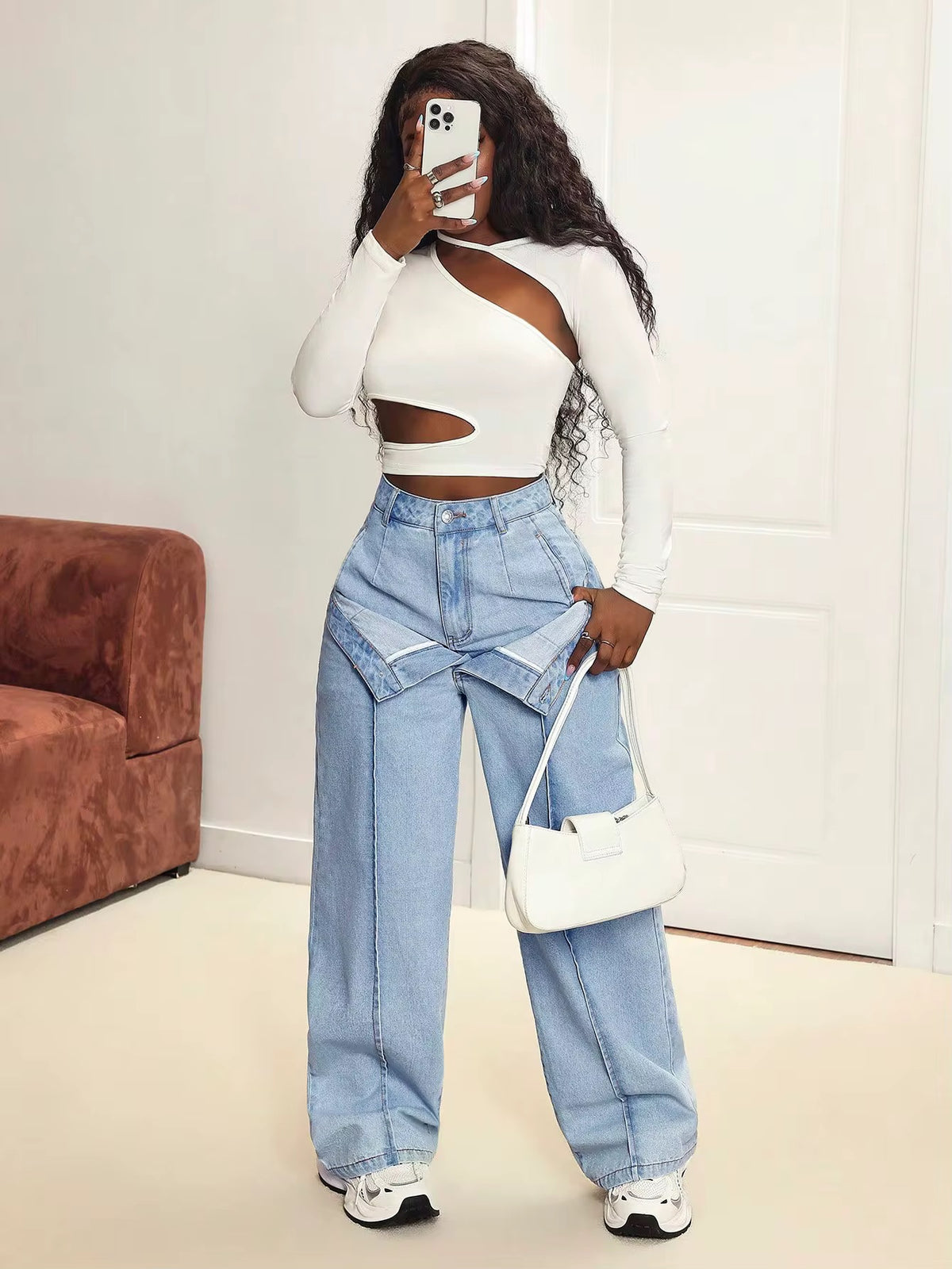 Women's Mid Waist Denim jeans