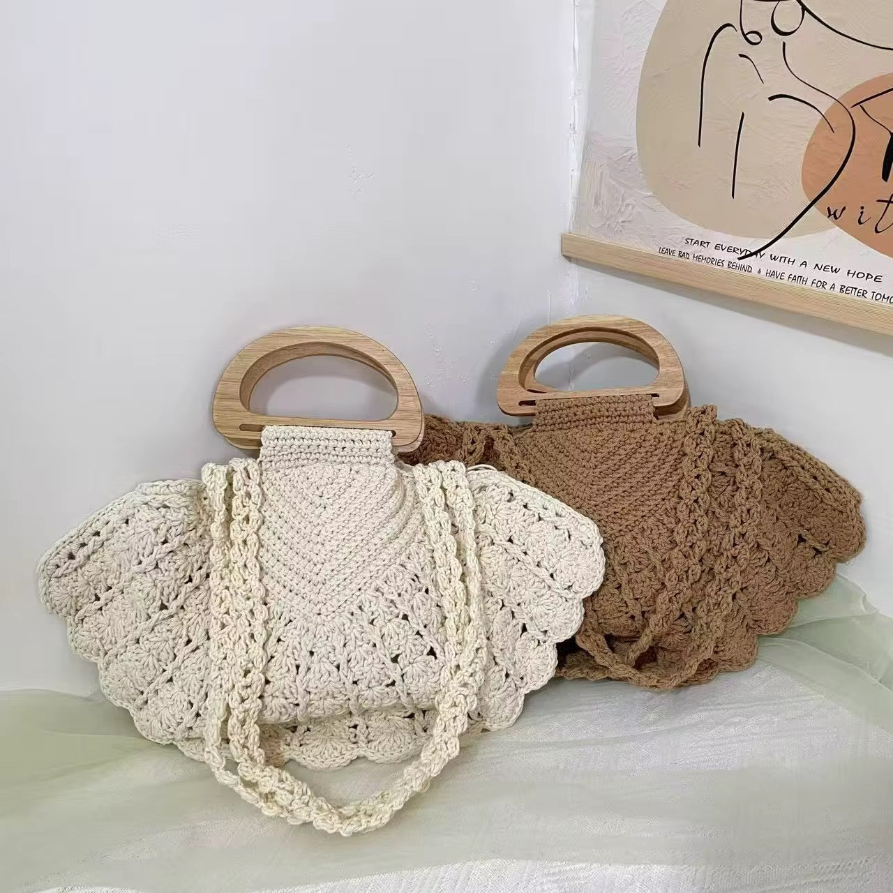 Summer Crochet Shell Beach Bag